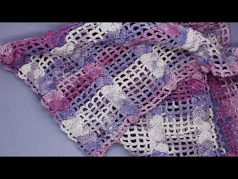 Видео: Шарф крючком двухсторонний узор crochet for beginners step by step