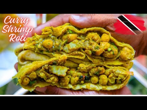 Видео: Аппетитные креветки-карри роти из Тринидада — обязательно попробуйте!