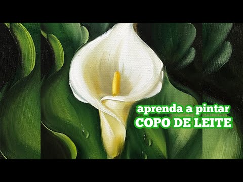 Видео: ЭКЗОТИЧЕСКИЕ ЦВЕТЫ - Учимся рисовать стакан молока - Холст, масло.