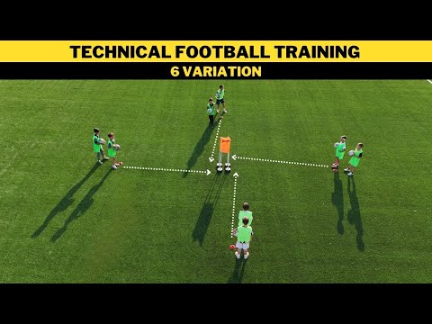 Видео: Техническая футбольная тренировка | 6 вариантов | U8 U9 U10 U11 U12