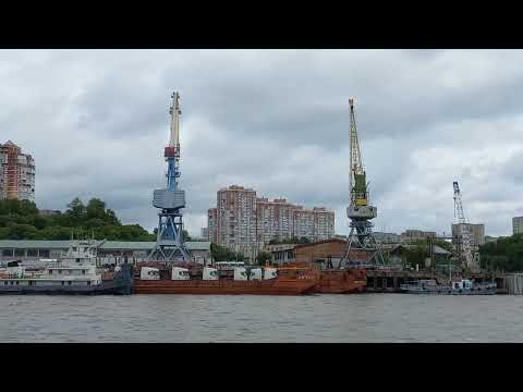 Видео: Экскурсия на теплоходе в Музей Амурского моста. 30.07.2023. Часть 1. Реч. вокзал - Музей. Хабаровск
