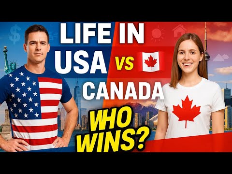 Видео: США против КАНАДЫ: стоимость жизни, погода, работа и многое другое!»