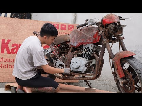 Видео: 20 долларов США: гнилой мотоцикл, восстановленный до состояния Kawasaki Z1000 в честь моего дня рожд