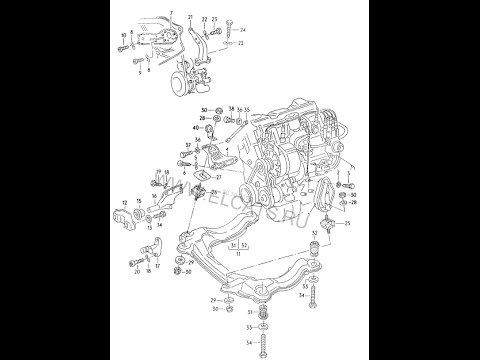 Видео: Замена сайлентблоков передней подвески Ауди 80.Как снять подрамник.