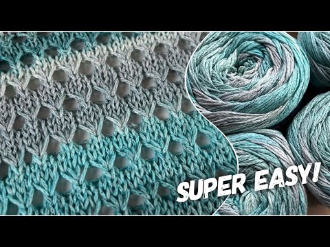 Видео: Класс! 🔥 НЕПРОЗРАЧНАЯ СЕТКА ВАШЕЙ МЕЧТЫ! SUPER EASY LACE KNITTING PATTERN ❕