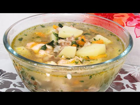 Видео: Перловый суп с курицей Вкусный и очень просто приготовить Куриный суп на скорую руку