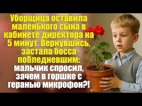Видео: Уборщица оставила маленького сына в кабинете директора на 5 минут. Вернувшись, застала босса....