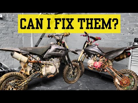 Видео: Ремонт моих супердешёвых заброшенных пит-байков — Часть 1