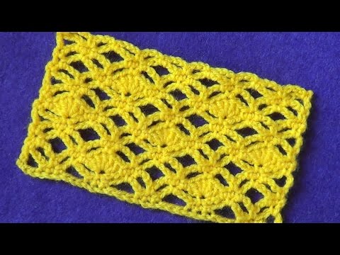 Видео: Ажурный узор Сеточка с веерочками