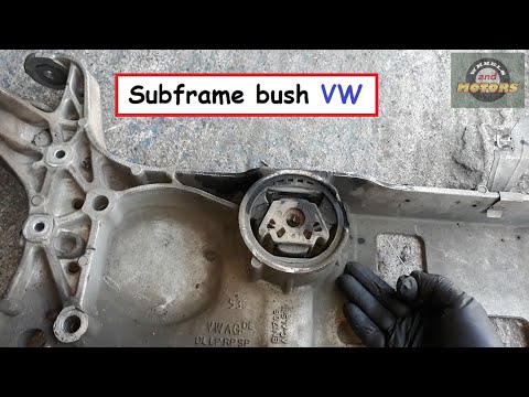 Видео: Как я заменил сайлентблок подрамника (нижнюю опору двигателя) - VW, Skoda, Seat, Audi.