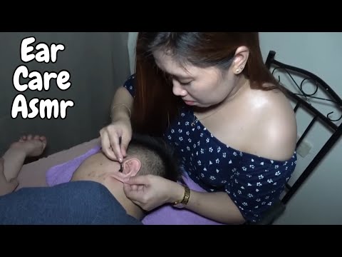 Видео: Чистка ушей ASMR: Засыпание под звуки сверчков и её нежное прикосновение