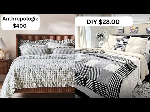 Видео: Обменяйте 28 долларов на дубликат одеяла в клеточку Anthropologie Gingham за 400 долларов!