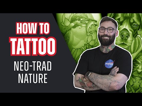Видео: Как сделать татуировку в стиле нео-традиционной природы с Питером Мюрреем | Уроки татуировки