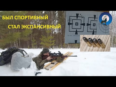 Видео: ОТСТРЕЛ ЭКСПАНСИВНЫХ ПАТРОНОВ 22LR