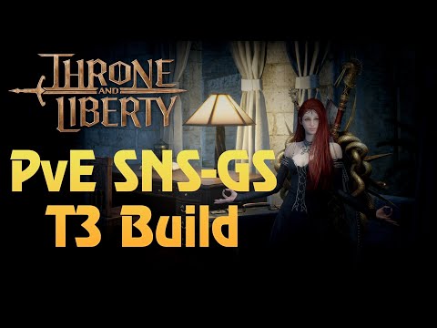 Видео: PvE Tank SNS\GS  T3 build Throne and Liberty. Билд на танка Т3.