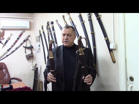 Видео: Кованая шашка  офицерская драгунская  обр. 1881/1909 г. (К-80) производителя "Назаров и Калибр"