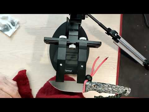 Видео: Эльборовые бруски АЗТА. Заточка на КадетПро ножа из М390. АЗТА - крутые!!!