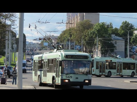 Видео: Тралейбус Мінска АКСМ-32102, парк. №5429, маршрут №16 (02.05.2025)
