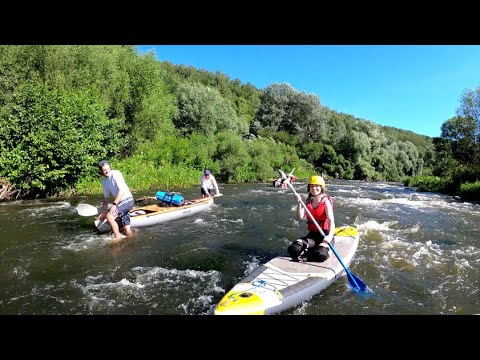 Видео: Новичок на SUP на перекате (Часть 1)