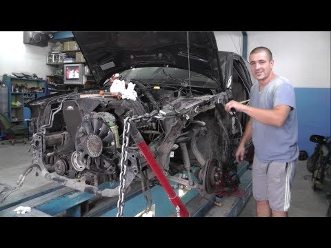 Видео: AUDI A4. Повреждения. Вытяжка.  ЧАСТЬ 1.
