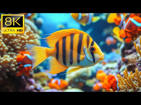 Видео: Океаническое царство 8K (ULTRA HD) 🐠 Откройте для себя мир через чудеса морской жизни