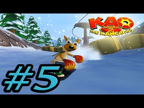 Видео: Прохождение Kao the Kangaroo Round 2 - #5 - Вниз по горам, на сноуборде