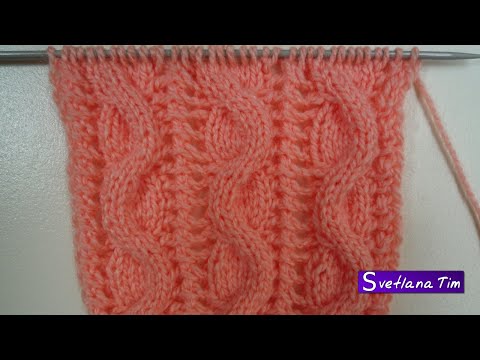 Видео: Потрясающий Узор Ажурные ПОЛОСОЧКИ с КОСАМИ. Вязание спицами / Узоры спицами № 142