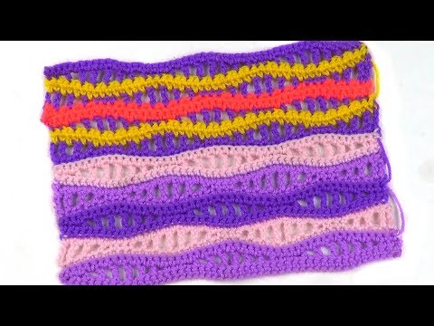 Видео: Разноцветный волнистый узор