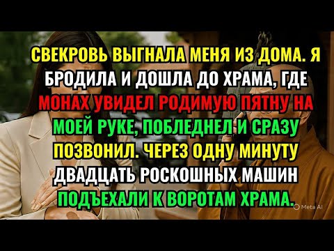 Видео: СВЕКРОВЬ ВЫГНАЛА МЕНЯ ИЗ ДОМА. Я БРОДИЛА И ДОШЛА ДО ХРАМА, ГДЕ МОНАХ УВИДЕЛ РОДИМУЮ ПЯТНУ НА...