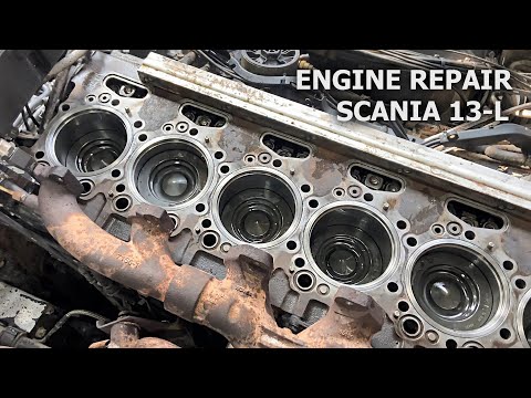 Видео: ДВИГАТЕЛЬ SCANIA 13-L СТУЧИТ. ОН ПЕРЕГРЕЛСЯ? РЕМОНТ