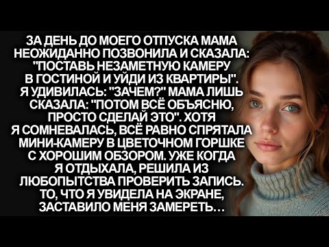 Видео: "Поставь незаметную камеру в гостиной и уйди из квартиры" сказала мне моя мать, но когда я…