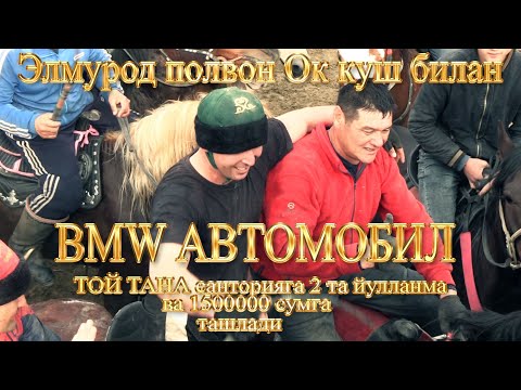 Видео: ЭЛМУРОД полвон Ок куш билан BMW автомабилга охирини ташлади