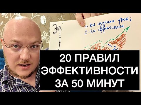 Видео: 20 ПРАВИЛ ВЫСОКОЙ ЭФФЕКТИВНОСТИ ЗА 50 МИНУТ