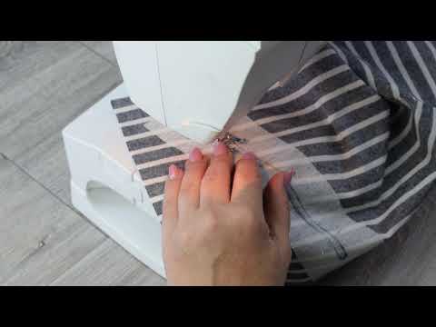 Видео: простой прорезной карман на цельнокроенной мешковине