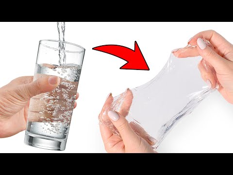 Видео: Эксперименты со слаймами из воды | Слаймы без клея и боракса