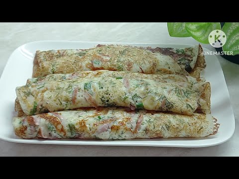 Видео: В нашей семье блины с припёком любят все. По этому рецепту блины получаются всегда вкусные и сытные.