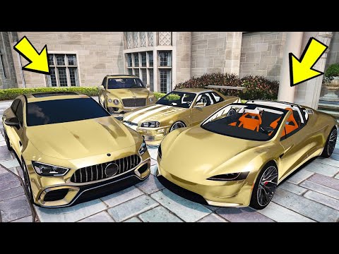 Видео: УГНАЛ КУЧУ ЗОЛОТЫХ ЧИТ ТАЧЕК ЗА 180 СЕКУНД! БИТВА ВОРОВ ГТА 5! ОБЗОР МОДА В GTA 5!