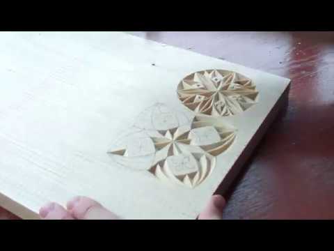 Видео: Геометрическая резьба по дереву. Урок 18 (geometric wood carving)