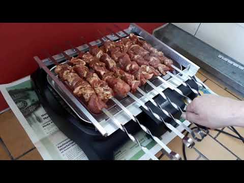 Видео: Шашлык на Электрогриле / Schaschlik auf Elektrogrill / Shashlik on electric barbecue