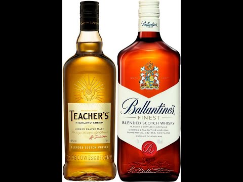 Видео: Сравнение Whisky Teachers Highland Cream с Whisky Balantines Finest.