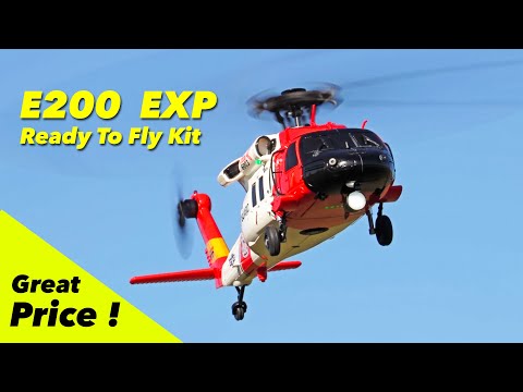 Видео: Отличная цена! - E200 EXP MH-60 JayHawk Heli