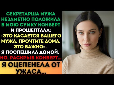 Видео: Секретарша мужа положила мне в сумку конверт. Но когда я его раскрыла...