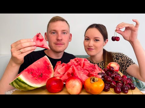 Видео: МУКБАНГ АРБУЗ ЧЕРЕШНЯ НЕКТАРИНЫ ХУРМА ФРУКТ ответы на вопросы MUKBANG WATERMELON CHERRIES NICTARINES