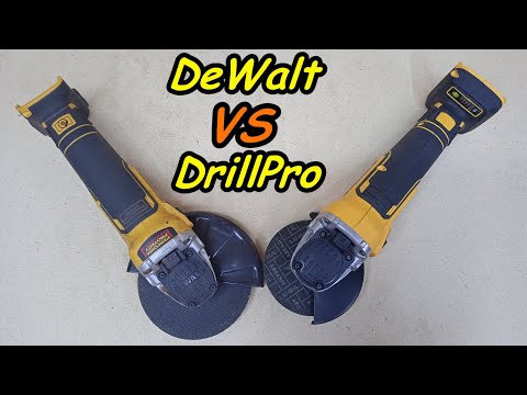Видео: Аккумуляторная болгарка Drillpro против DeWalt
