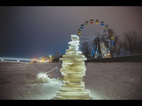 Видео: ночной Камень-на-Оби