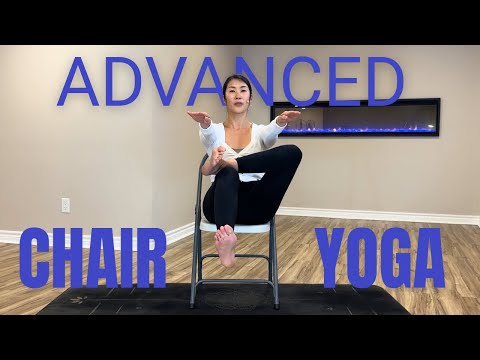 Видео: 16 минут йоги на стуле для продвинутых | Программа кардионагрузки и упражнений для сжигания жира ...