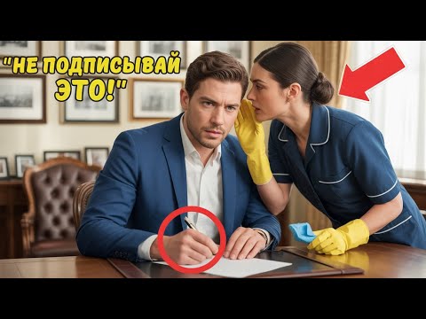 Видео: Бедная уборщица прошептала миллионеру: «Не подписывай это!» — и то, что он сделал, удивило всех