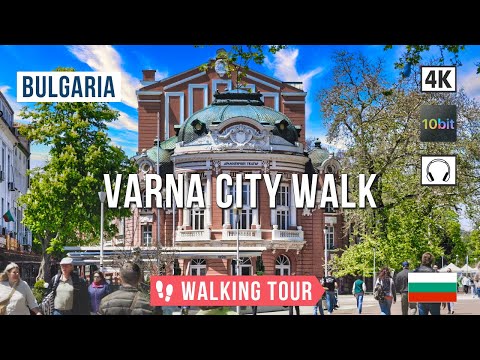 Видео: Варна просыпается перед летом 2025 🌸 Пешеходная улица до Морского сада