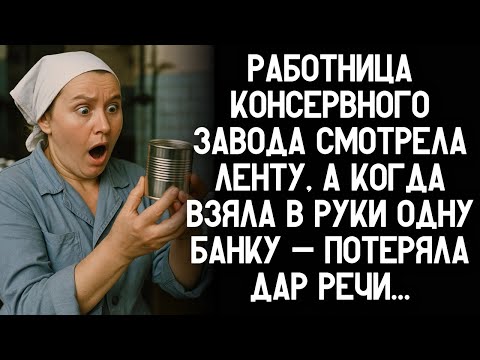 Видео: Работница консервного завода смотрела ленту, а когда взяла в руки одну банку — потеряла дар речи…