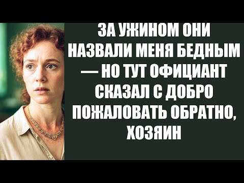 Видео: ЗА УЖИНОМ ОНИ НАЗВАЛИ МЕНЯ БЕДНЫМ — НО ТУТ ОФИЦИАНТ СКАЗАЛ С ДОБРО ПОЖАЛОВАТЬ ОБРАТНО, ХОЗЯИН